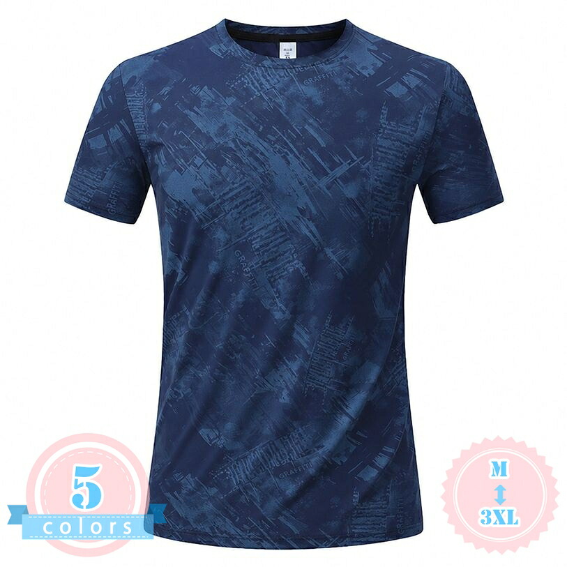 半袖 Tシャツ メンズ 丸首 総柄 グラフィック プリント シャツ 普段着 デイリー トップス ゆったりサイズ 体型カバー ds-store|DSショップ