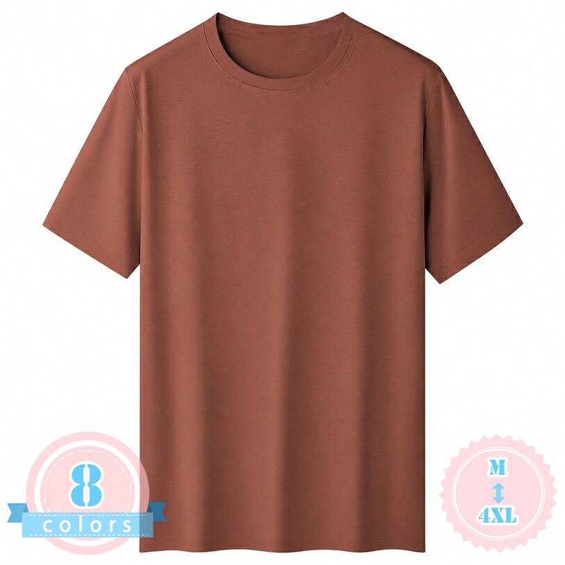 Tシャツ メンズ 半袖 クルーネック 体型カバー すっきり 見え カットソー 無地 トップス スポーツ デイリー カジュアル 丸首 ティーシャツ インナーシャツ 夏用 さらさら 涼しい ds-store｜DSショップ