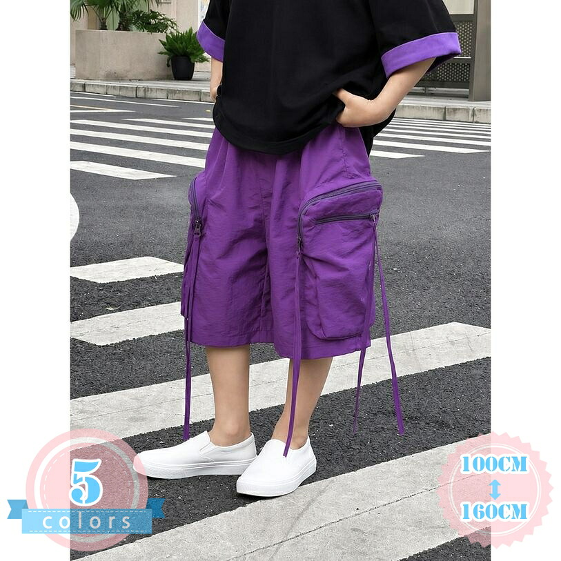 キッズ 男の子 半ズボン ハーフパンツ 五分丈カーゴパンツ 夏服 薄手 速乾 軽量 ボーイズ ショート 短パン 子供服 ジュニア 学校 スポーツウエア ds-store｜DSショップ