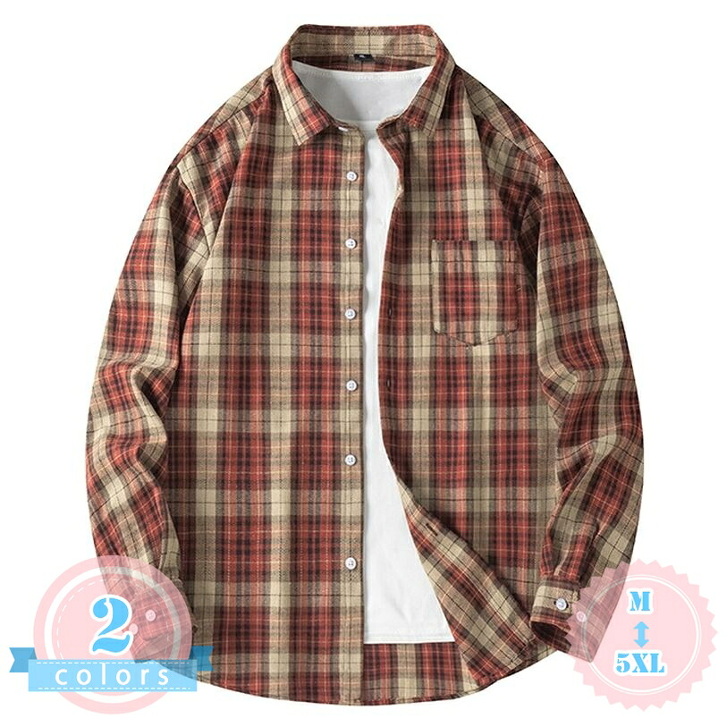 袖シャツ メンズ ゆったり チェック柄 カジュアルシャツ 襟付き オーバーサイズ トップス 羽織り 春服 秋服 大きいサイズ シンプル おしゃれ お出かけ 普段着 旅行 ds-store|DSショップ