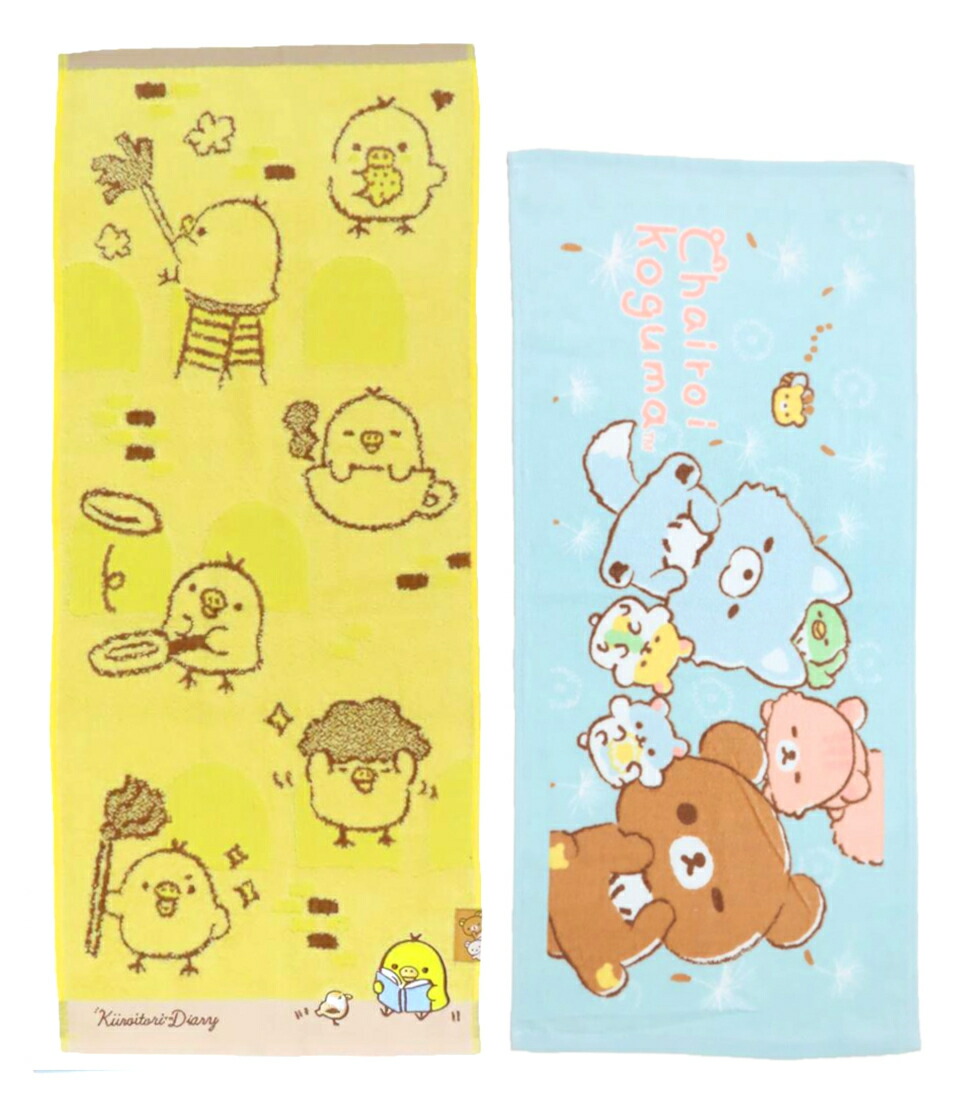 楽天市場】リラックマ フルーツ 泉州ふわさらタオル フェイス