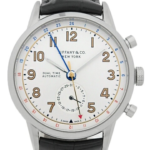 Tiffany Co ティファニー Ct60 デュアルタイム Ref メンズ オートマ 裏スケ シルバー文字盤 中古 Ds Katou Paigebird Com
