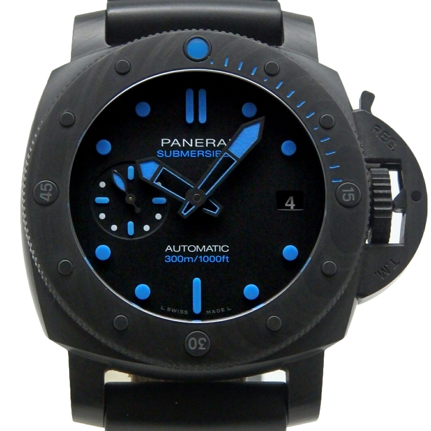 PANERAI　パネライ　サブマーシブル　PAM00960　カーボテック　ブルー　メンズ　オートマ　V番　黒文字盤 【中古】【DS KATOU】