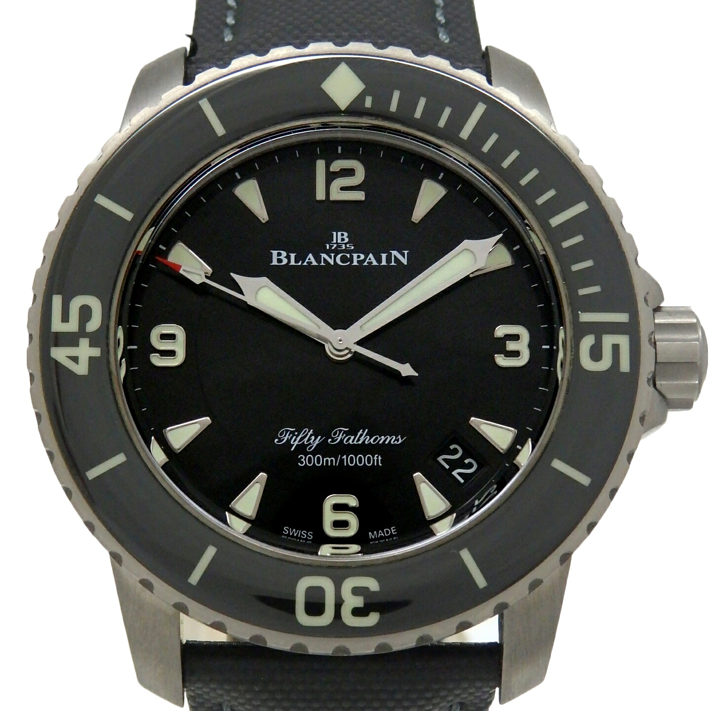 BLANCPAIN ブランパン フィフティ ファゾムス B5015 5015-12B30-B52A メンズ オートマ 黒文字盤 【中古】【DS KATOU】
