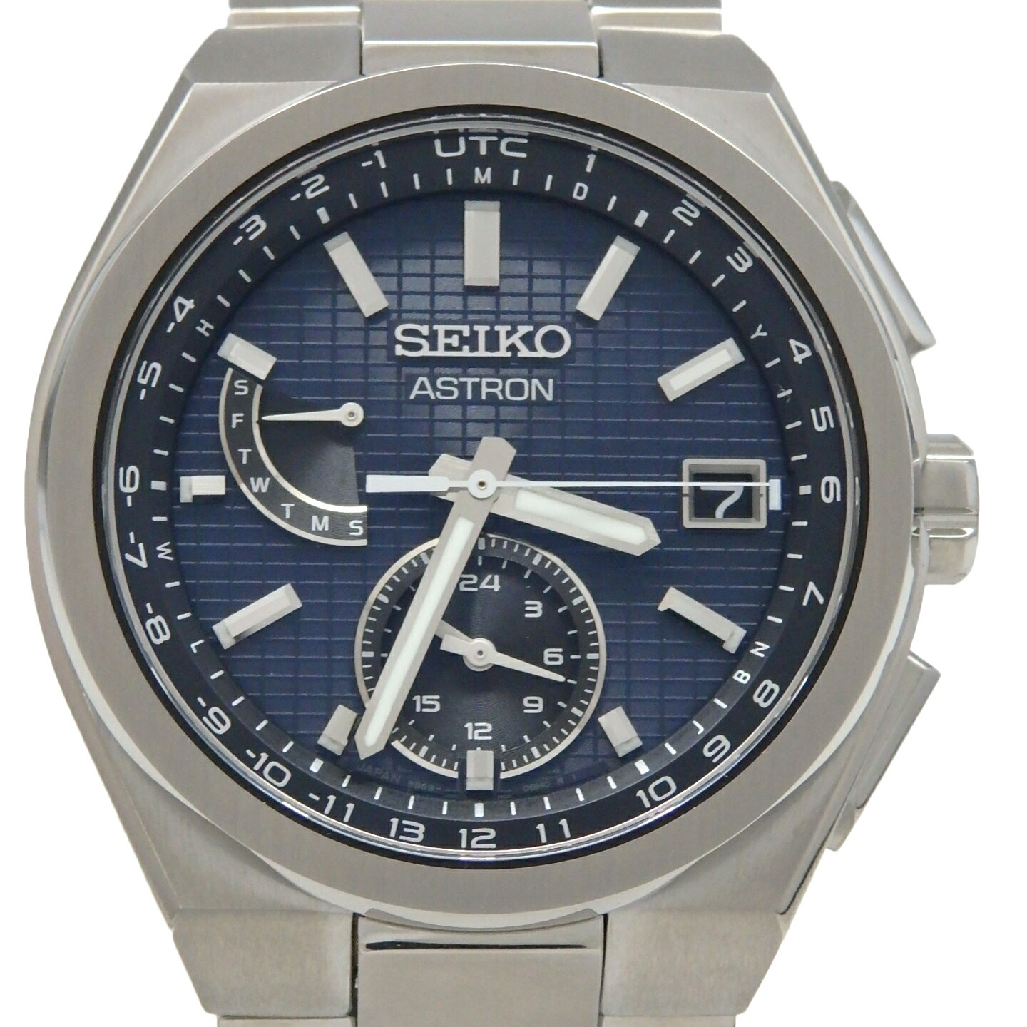 SEIKO　セイコー　アストロン　ソーラー電波　SBXY065　8B63　Ti　メンズ　クォーツ　青文字盤 【中古】【DS KATOU】