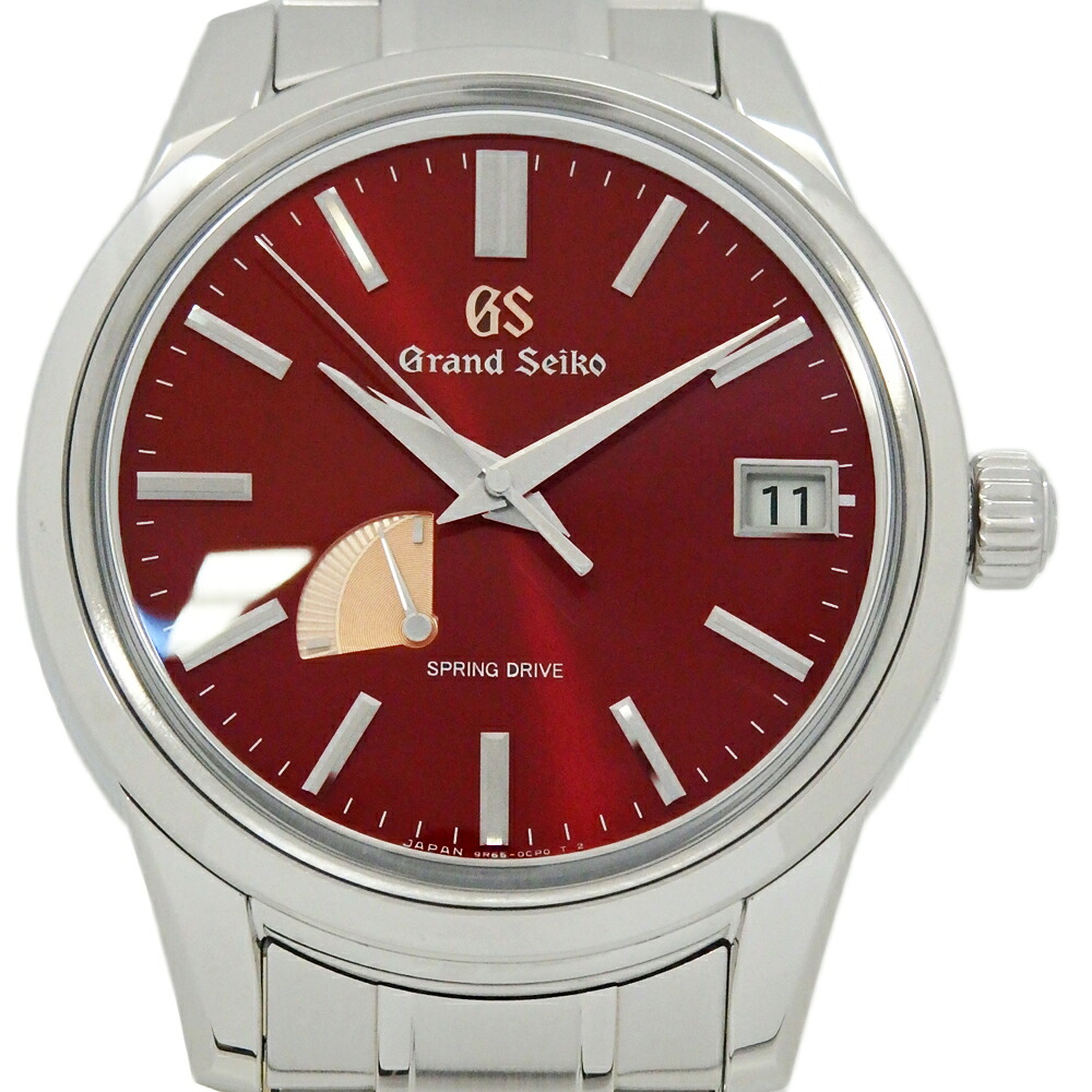SEIKO　セイコー　GS　グランドセイコー　エレガンスコレクション　スプリングドライブ　SBGA499　9R65　世界1300本限定　メンズ　オートマ　サーモンピンク　赤文字盤 【中古】【DS KATOU】