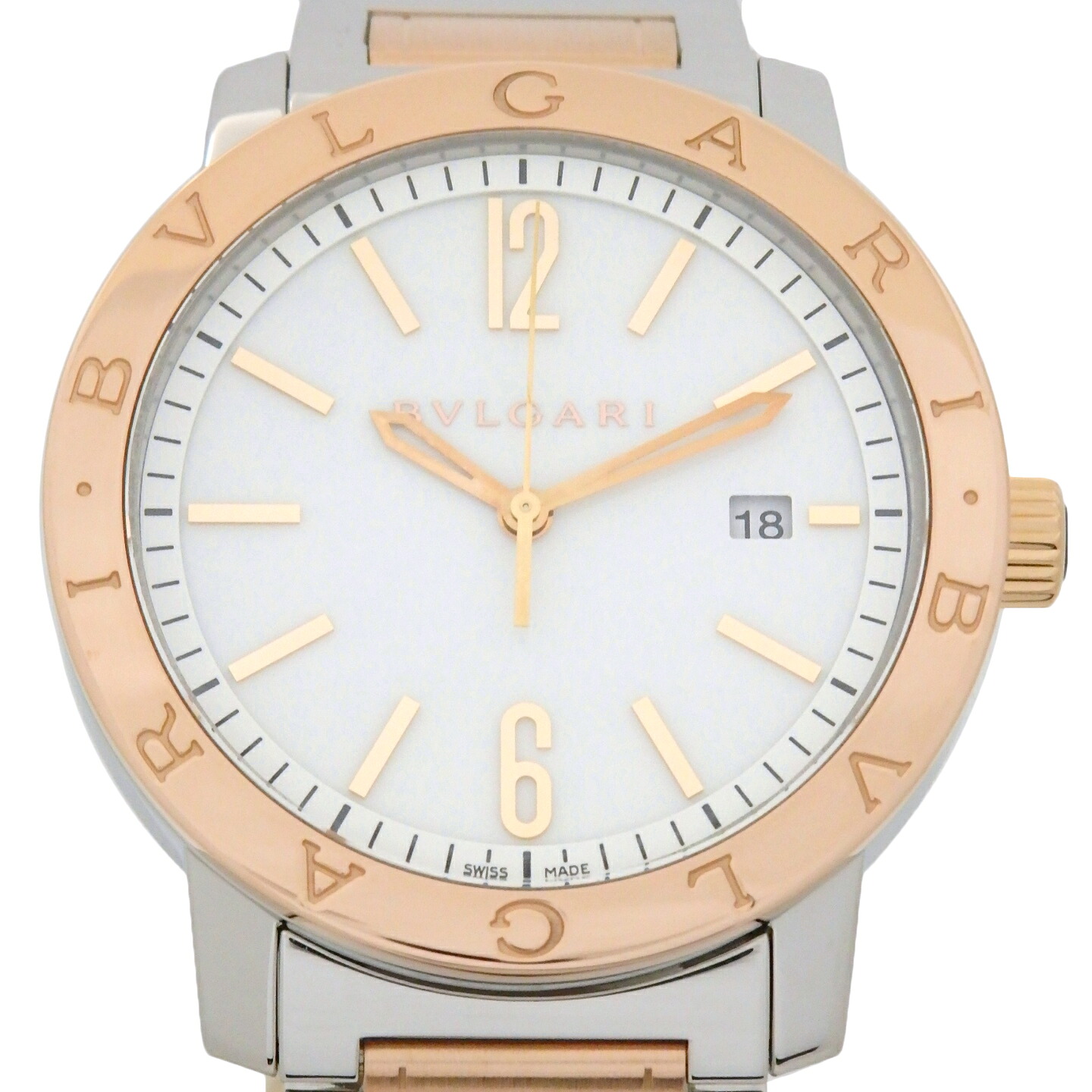 BVLGARI　ブルガリ　ブルガリブルガリ　BB41SPG　102053　K18PG/SS　メンズ　オートマ　白文字盤　 【中古】【DS KATOU】