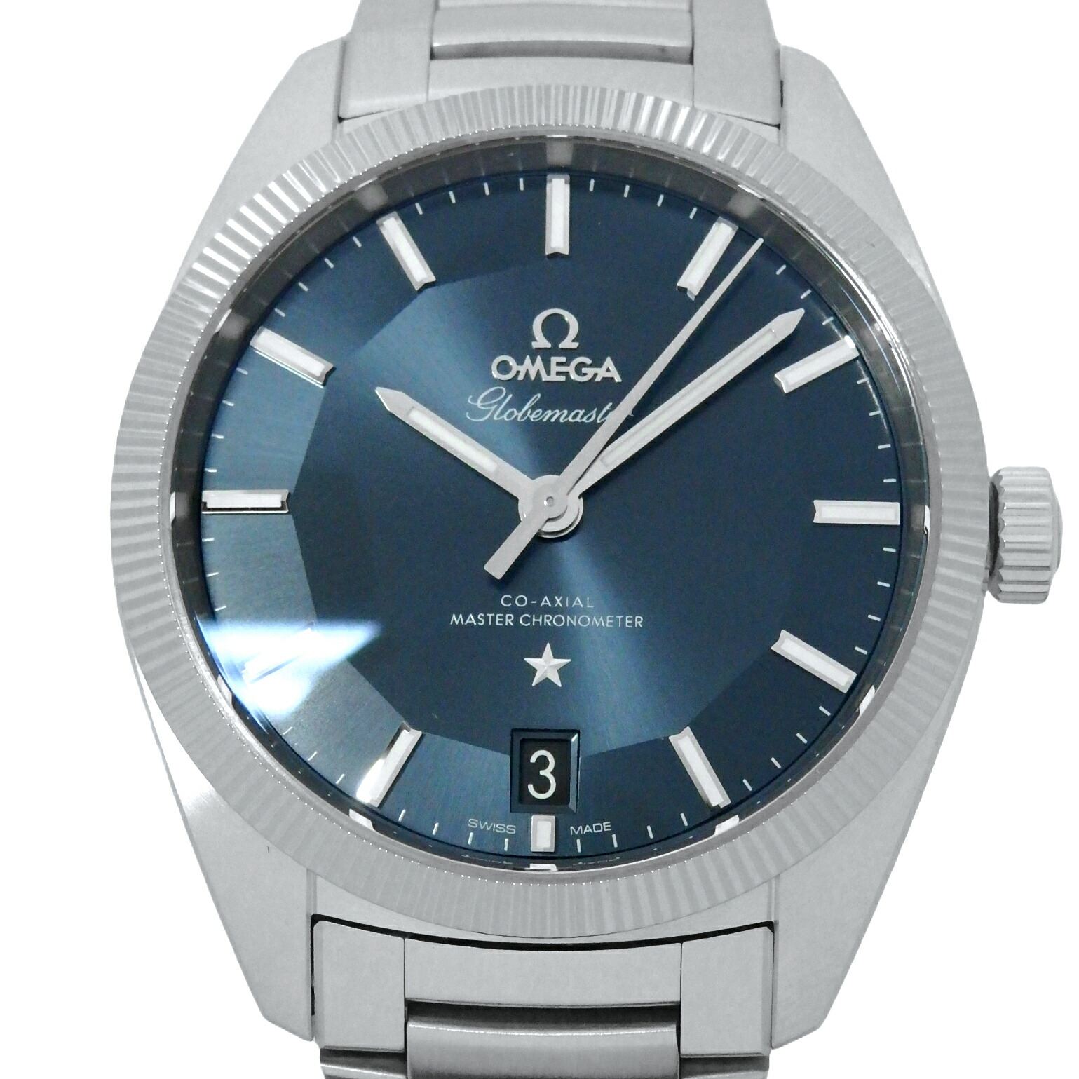OMEGA　オメガ　コンステレーション　グローブマスター　コーアクシャル　130.30.39.21.03.001　13030392103001　マスタークロノメーター　オートマ　メンズ　青文字盤 【中古】【DS KATOU】