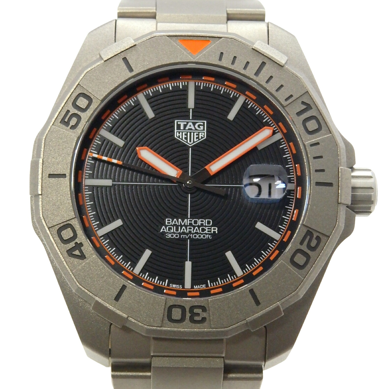 タグホイヤー AQUARACER アクアレーサー バンジェラルド・r・フォード リミテッド チタン WAY208F.BF0638 メンズ オートマ 黒文字盤  【中古】【DS KATOU】