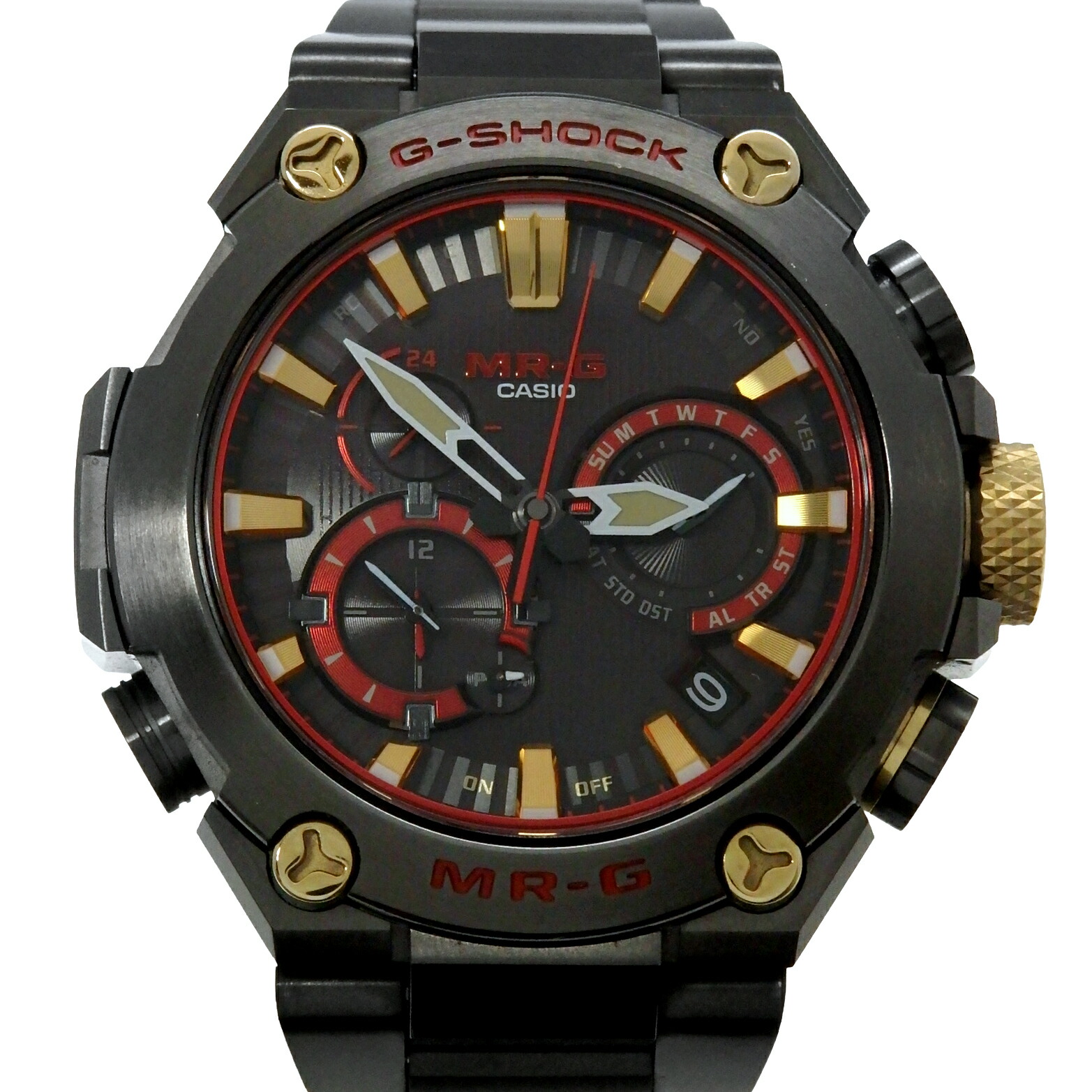 カシオ G-SHOCK MR-G 赤備え MRG-B2000B-1A4JR 5625 ソーラー GPSハイブリット 電波時計 クォーツ メンズ 黒文字盤【中古】【DS KATOU】|DS KATOU