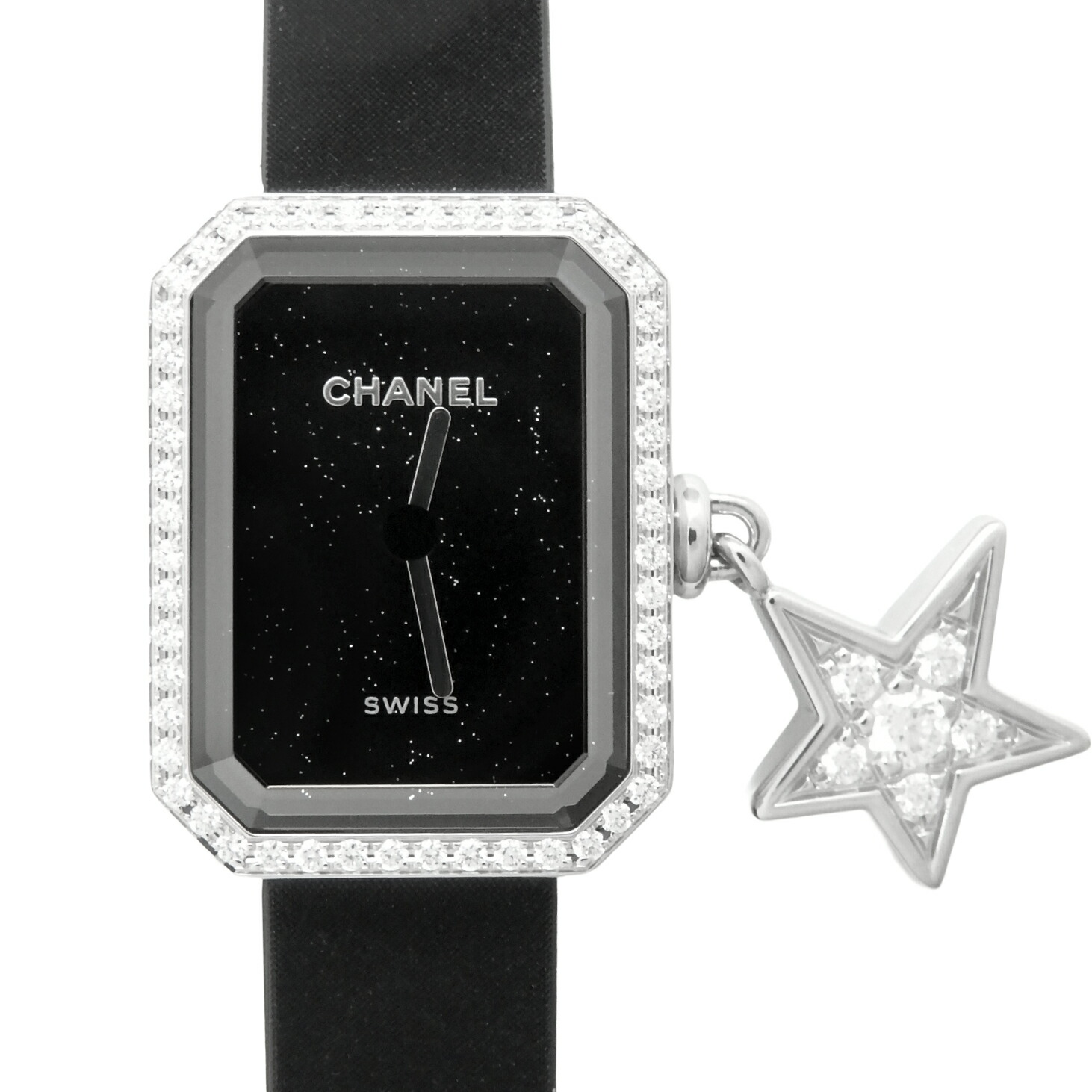 CHANEL シャネル プルミエール ラッキースター H7943 金剛石 レディース 石英 黒文字盤  【中古】【DS KATOU】