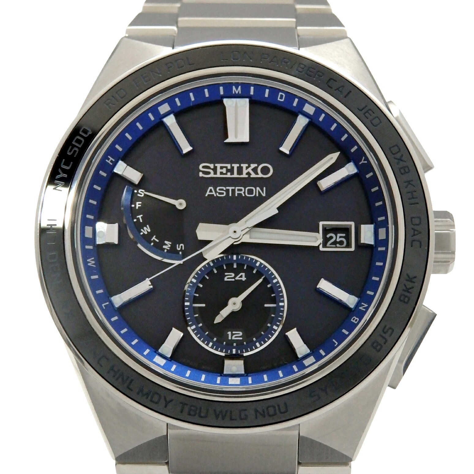 SEIKO　セイコー　アストロン　ネクスター　ソーラー電波　SBXY051　8B63　Ti　メンズ　クォーツ　青文字盤 【中古】【DS KATOU】｜DS KATOU