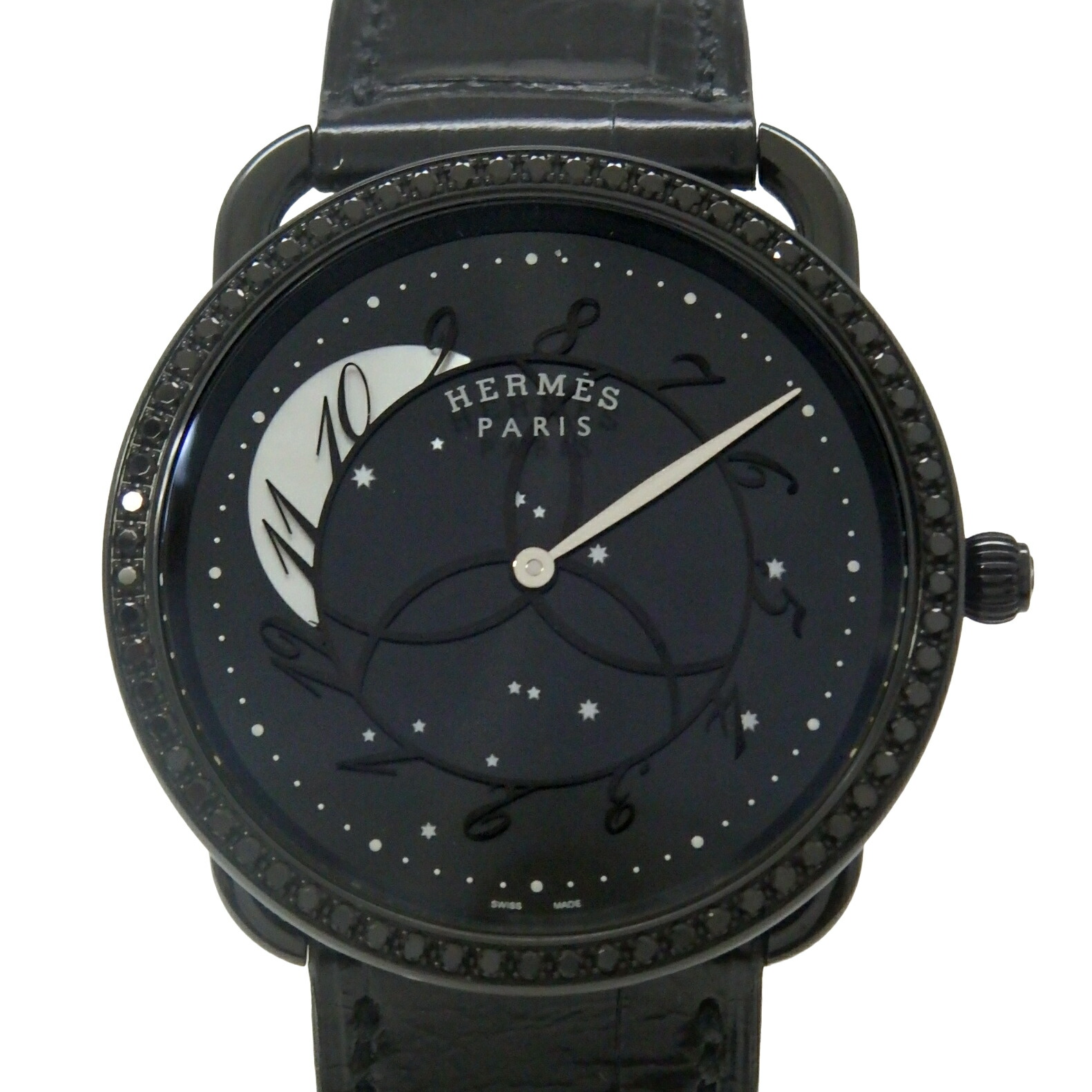 HERMES　エルメス　アルソー　ロンドデズゥール　AR5A.530　049313WW00　世界300本限定　メンズ　レディース　クォーツ　黒文字盤 【中古】【DS KATOU】