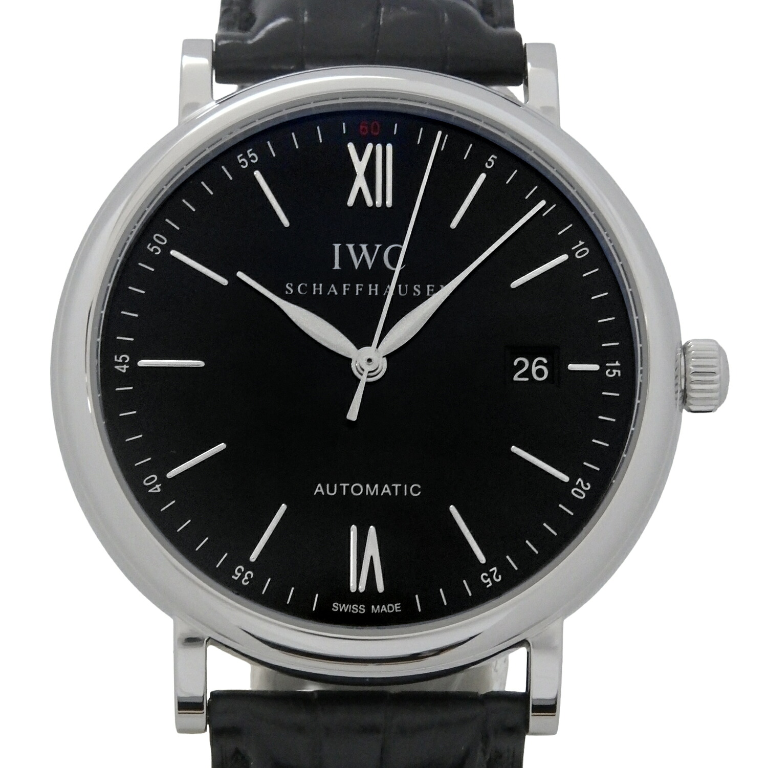 IWC ポートフィノ Portofino オートマティック IW356502 メンズ オートマ 黒文字盤 【中古】【DS KATOU】