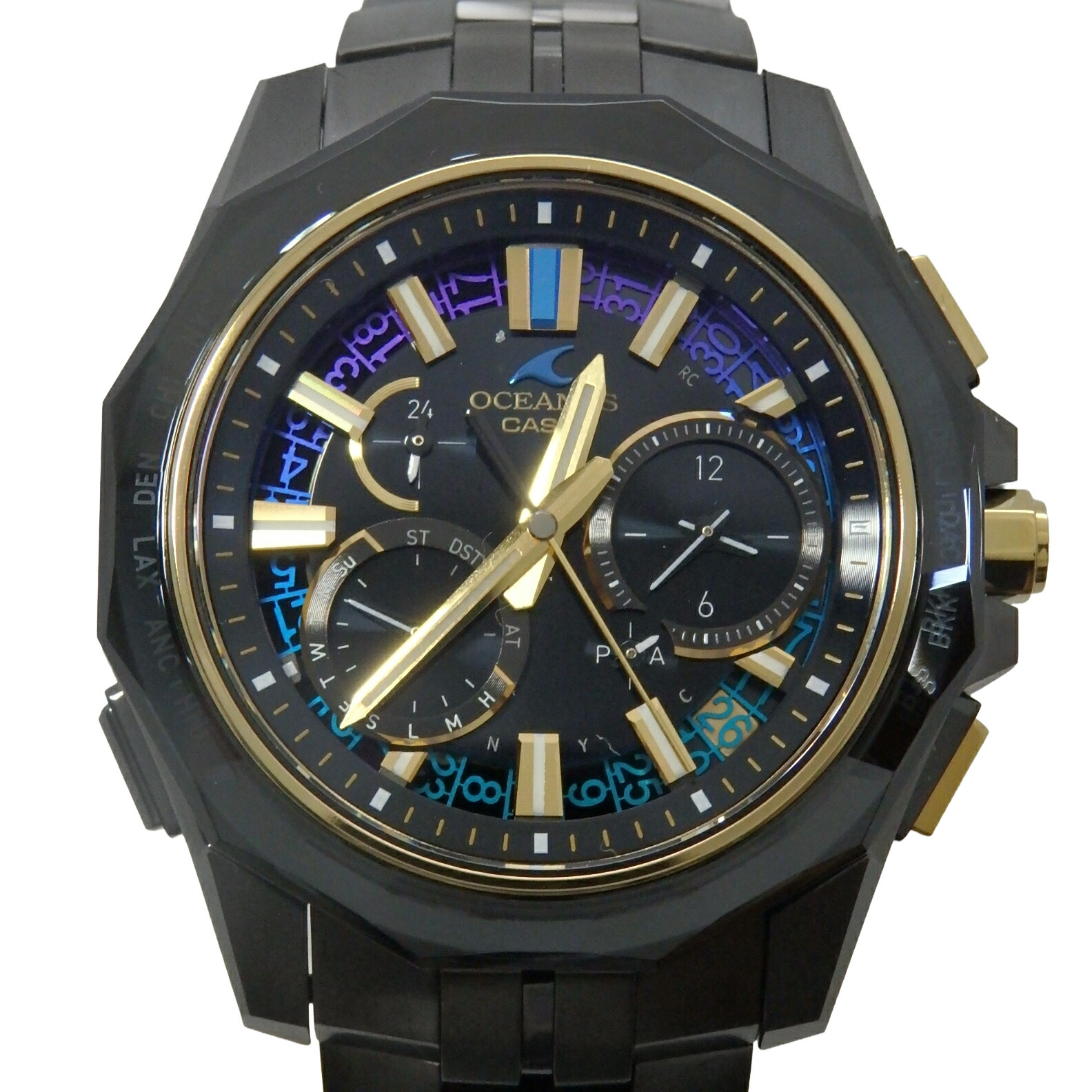 未使用品　カシオ　OCEANUS　オシアナス　マンタ 　カシオウォッチ50周年記念350本限定　ソーラー電波　OCW-SG1000ZE-1AJR　5731　Bluetooth　メンズ　クォーツ　黒文字盤　 【中古】【DS KATOU】
