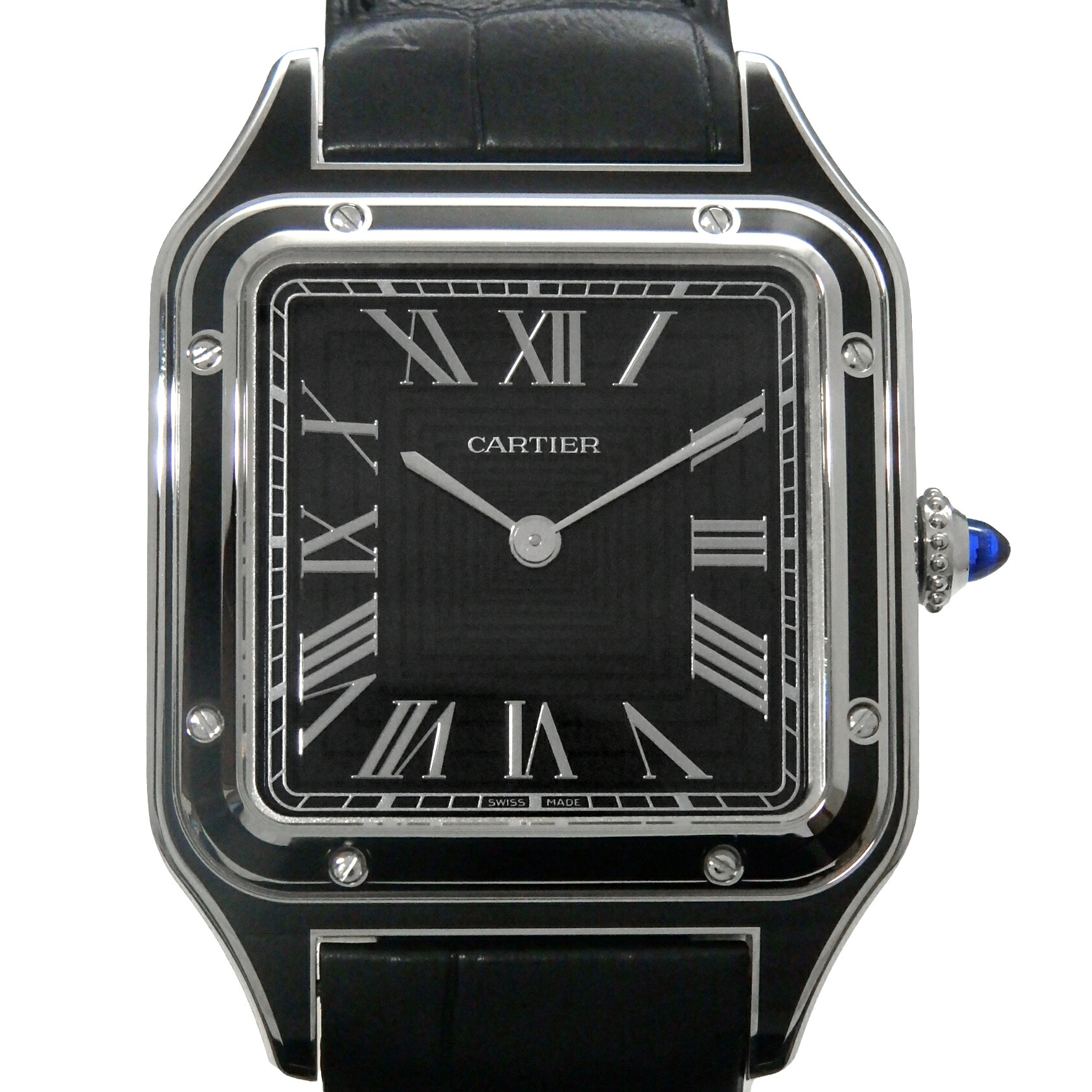 Cartier カルティエ サントスデュモン LM WSSA0046 メンズ 手巻 黒文字盤 【中古】【DS KATOU】|DS KATOU