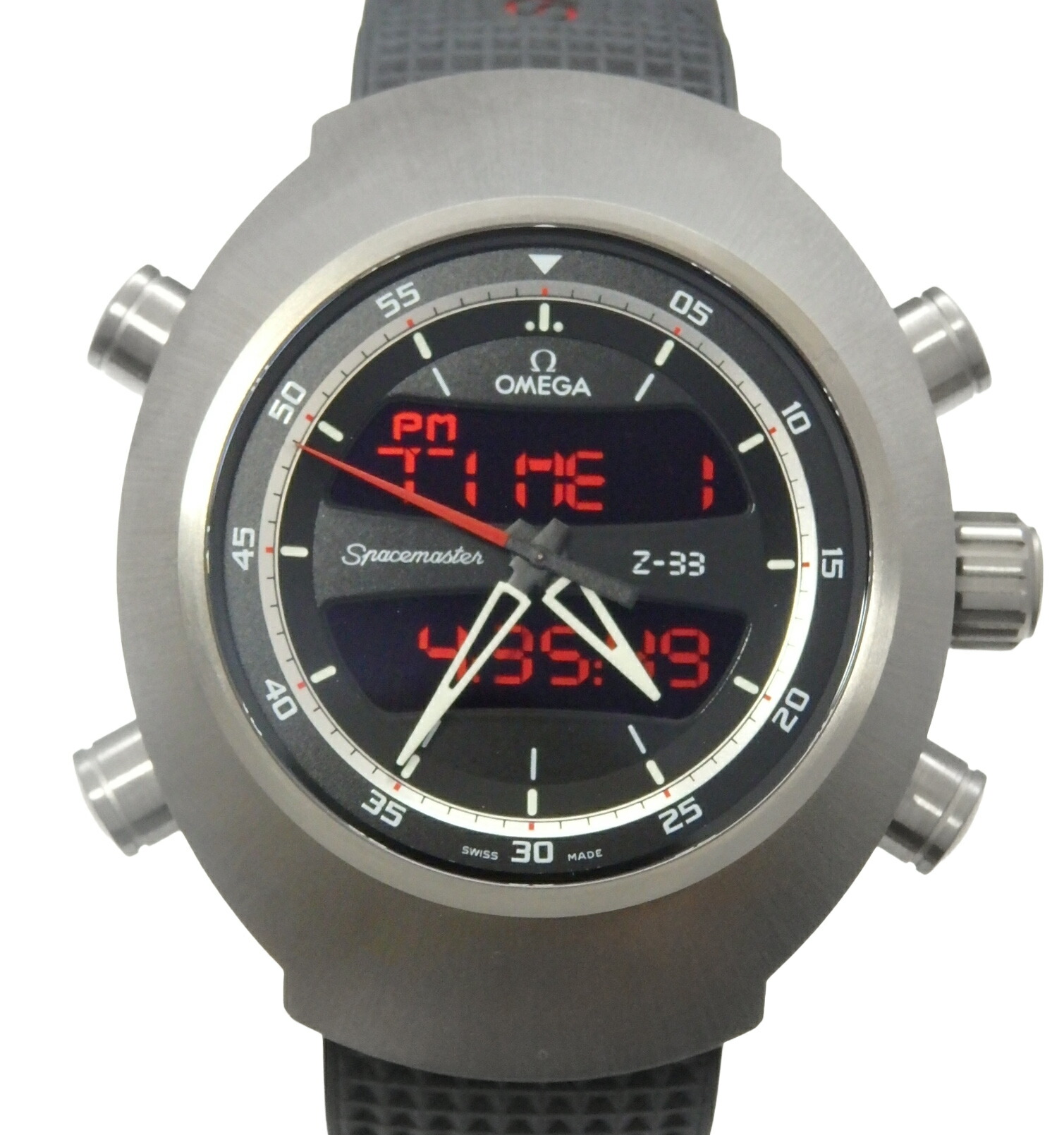 未使用品　OMEGA　オメガ　スペースマスター　Z-33　325.92.43.79.01.001　メンズ　クォーツ　黒 デジタル文字盤 【中古】【DS KATOU】