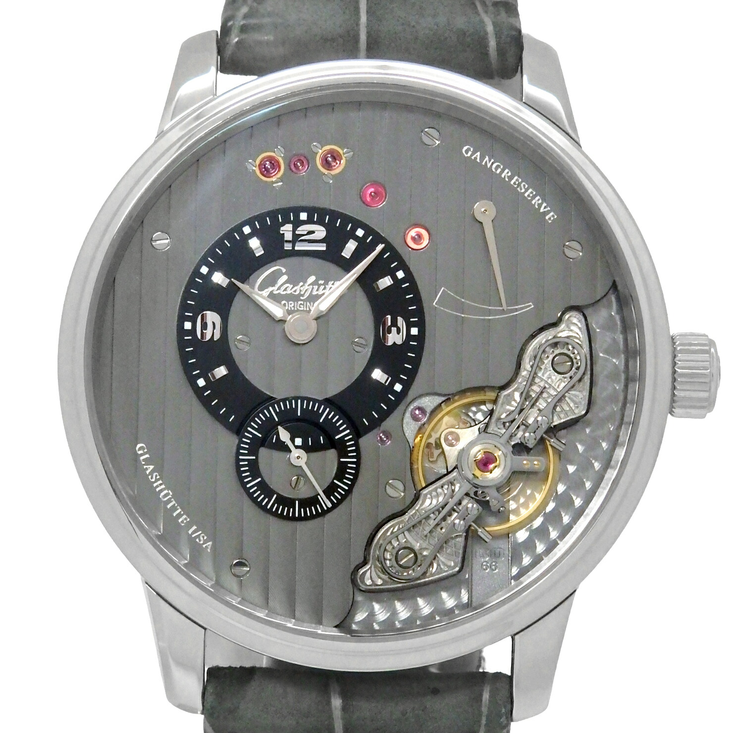 Glashutte Original　グラスヒュッテ オリジナル　パノインバース　XL　1-66-06-04-22-50　メンズ　手巻　グレー文字盤 【中古】【DS KATOU】｜DS KATOU