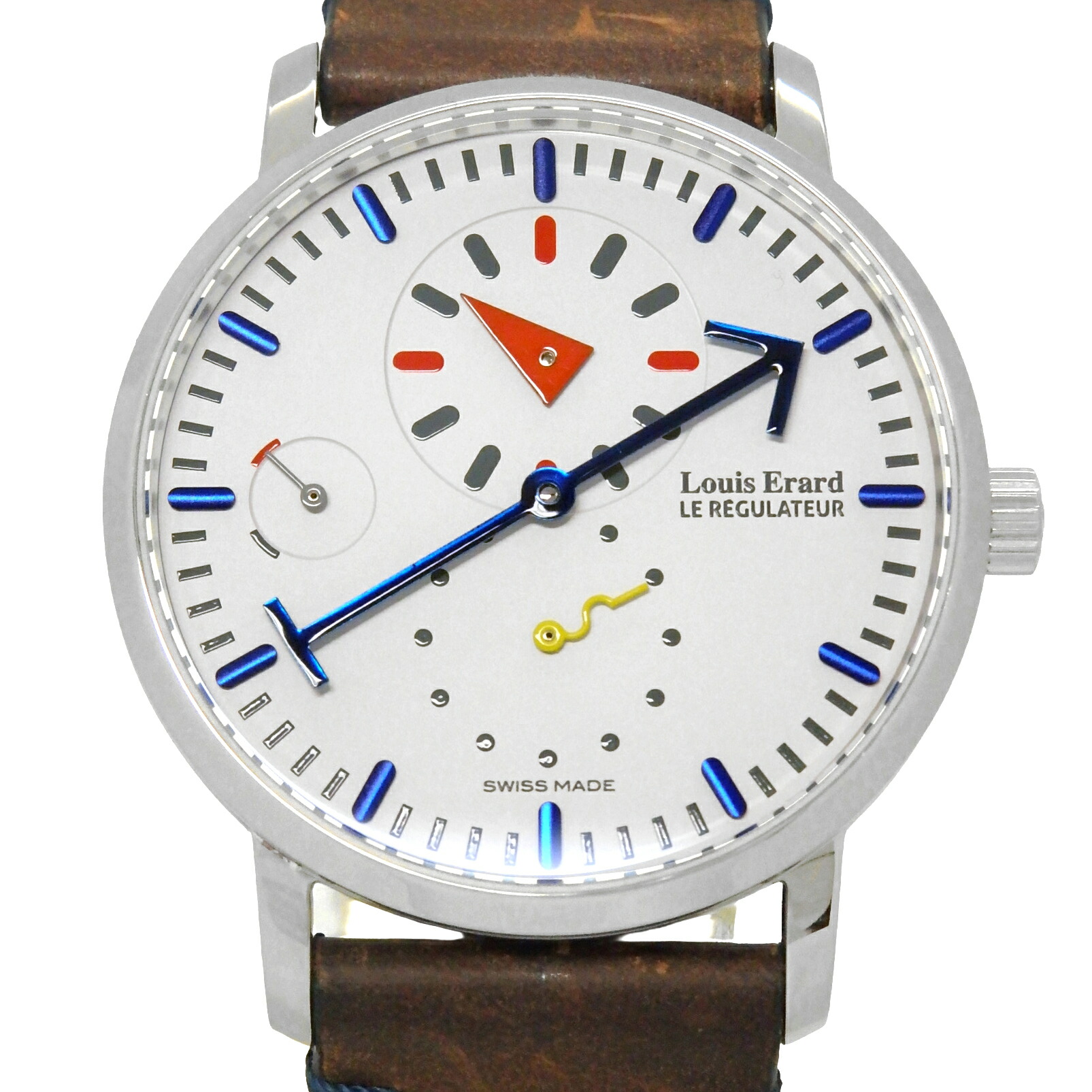 ルイエラール　Louis Erard　エクセレンス　アランシルベスタインコラボ　レギュレーター　178本限定　LE54230AS61BVA08　メンズ　手巻　シルバー文字盤 【中古】【DS KATOU】