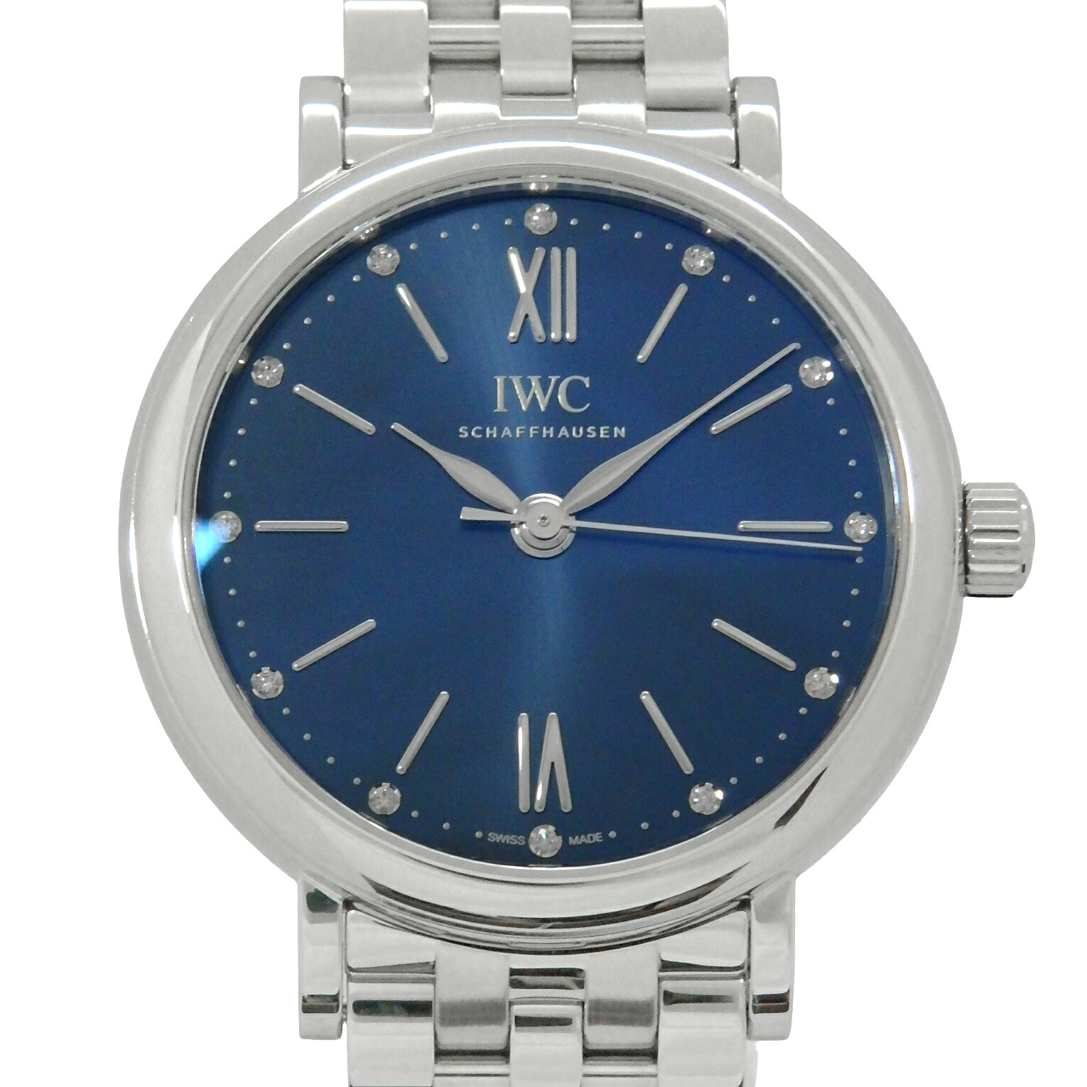 IWC ポートフィノ Portofino オートマティック34 IW357413 レディース オートマ 青文字記号盤  【中古】【DS KATOU】