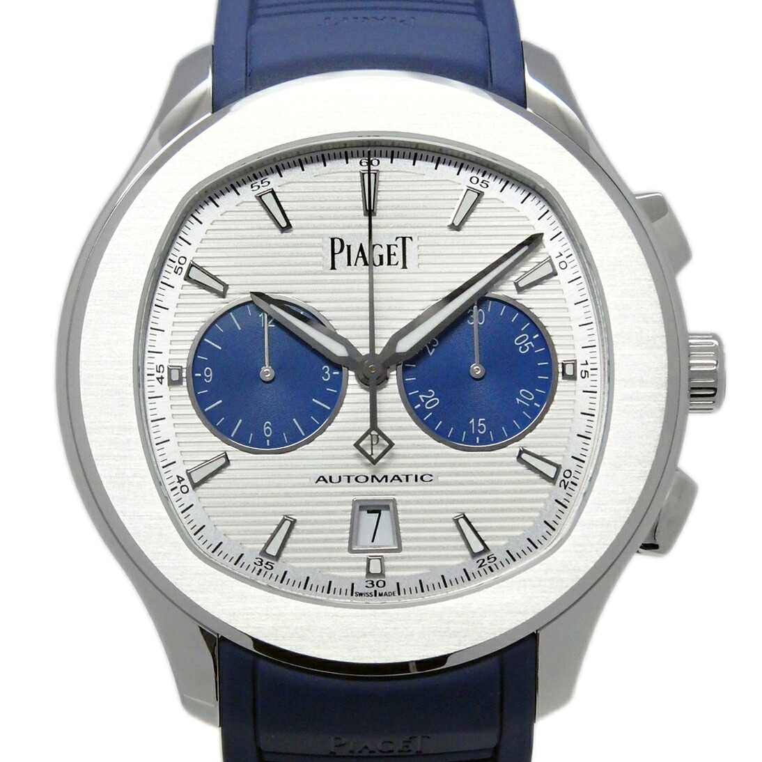 PIAGET　ピアジェ　POLO　ポロ　クロノグラフ　世界888本限定モデル　G0A46013　GOA46013　メンズ　オートマ　ブルー　シルバー文字盤 【中古】【DS KATOU】