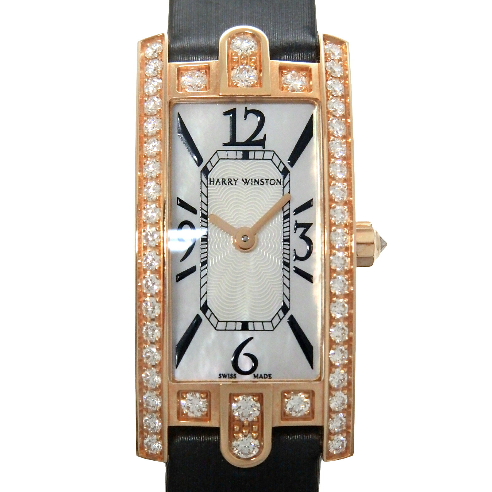 国内正規品　HARRY WINSTON　ハリーウィンストン　アベニューCミニ　ダイヤ　AVCQHM16RR017　K18RG　レディース　クォーツ　シェル文字盤 【中古】【DS KATOU】｜DS KATOU