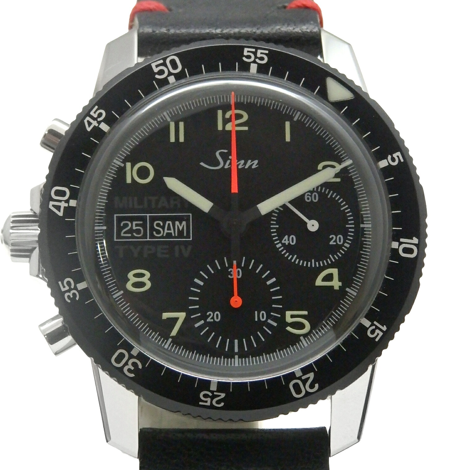 Sinn ジン 飛行士 103ミリタリー印字機IV 103 MILITARY TAPE IV 日本100本押さえる メンズ オートマ 黒文字盤 【中古】【DS KATOU】