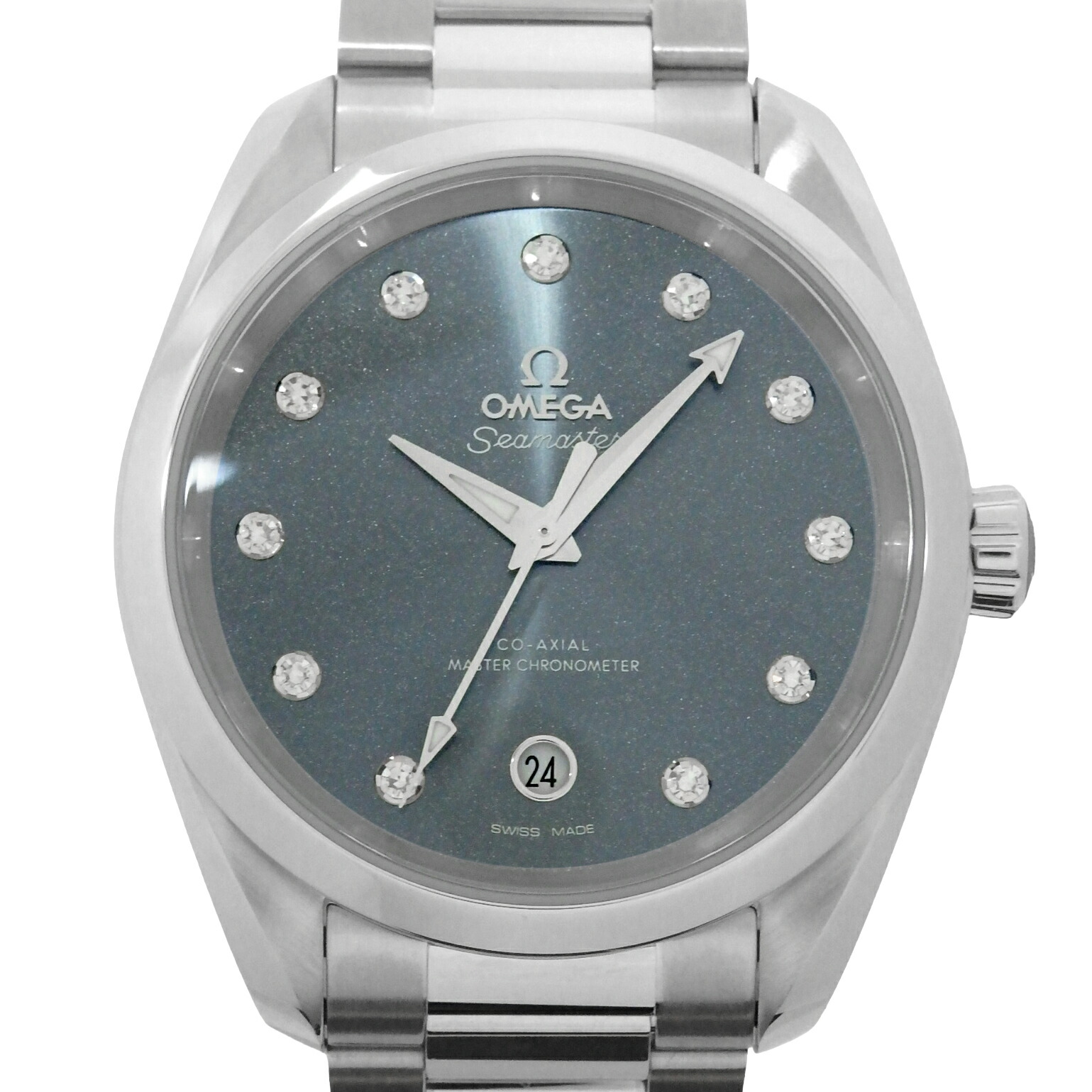 OMEGA　オメガ　シーマスター　アクアテラ　220.10.38.20.53.001　クロノメーター　コーアクシャル　レディース　オートマ　ブルー グレー文字盤　 【中古】【DS KATOU】｜DS KATOU