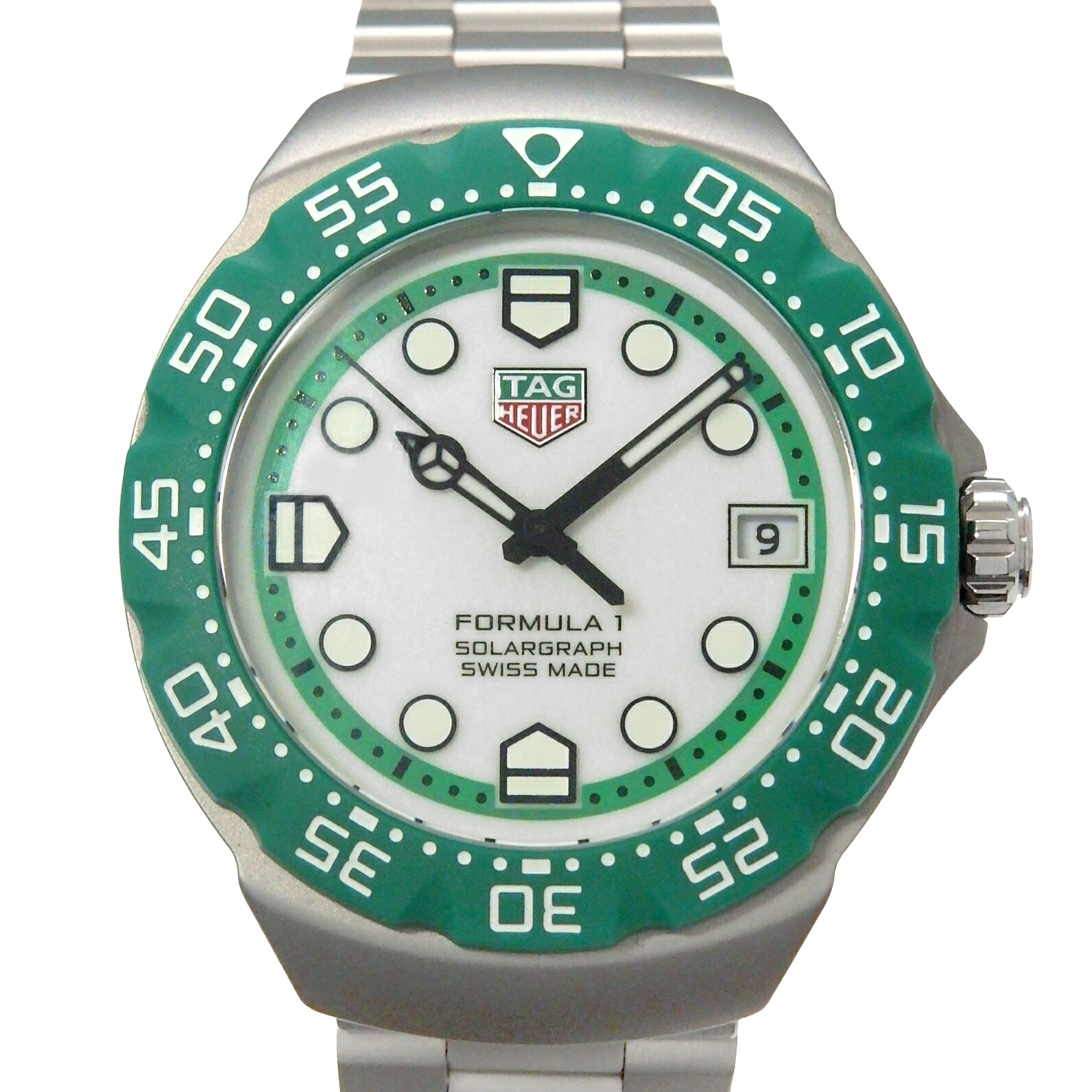 TAG HEUER タグホイヤー FORMULA 1 フォーミュラー1 ソーラーグラフ記録 WBY1113.BA0042 地球3000本制限事項真似形 ソーラー メンズ 石英 白文字記号盤 【中古】【DS KATOU】