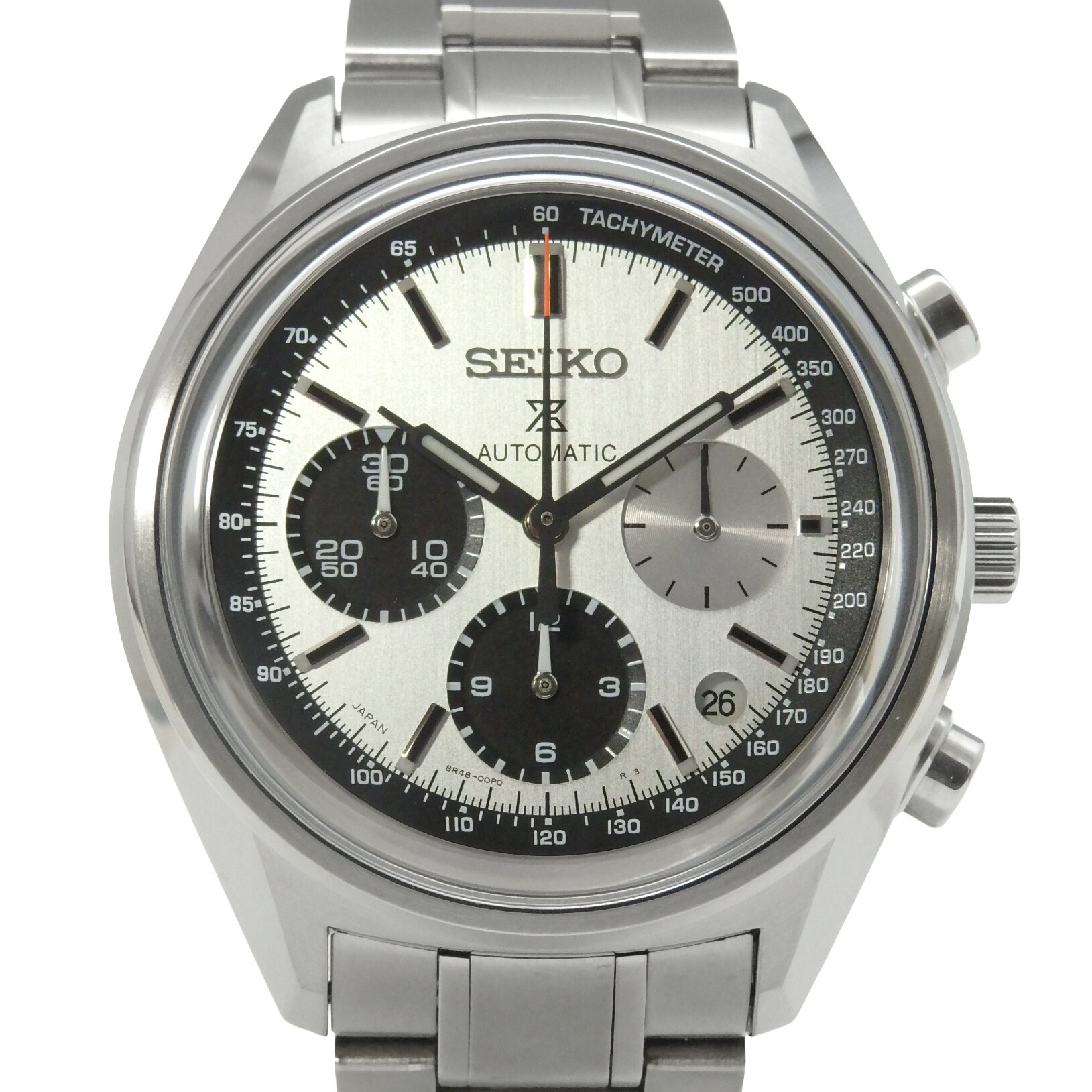 SEIKO セイコー プロスペックス クロノグラフ ヒストリカルコレクション SBEC005 8R48 セイコー自動小銃巻クロノグラフ50周年祝する1000本押さえるひな形 メンズ オートマ しろがね色文字記号盤 【中古】【DS KATOU】