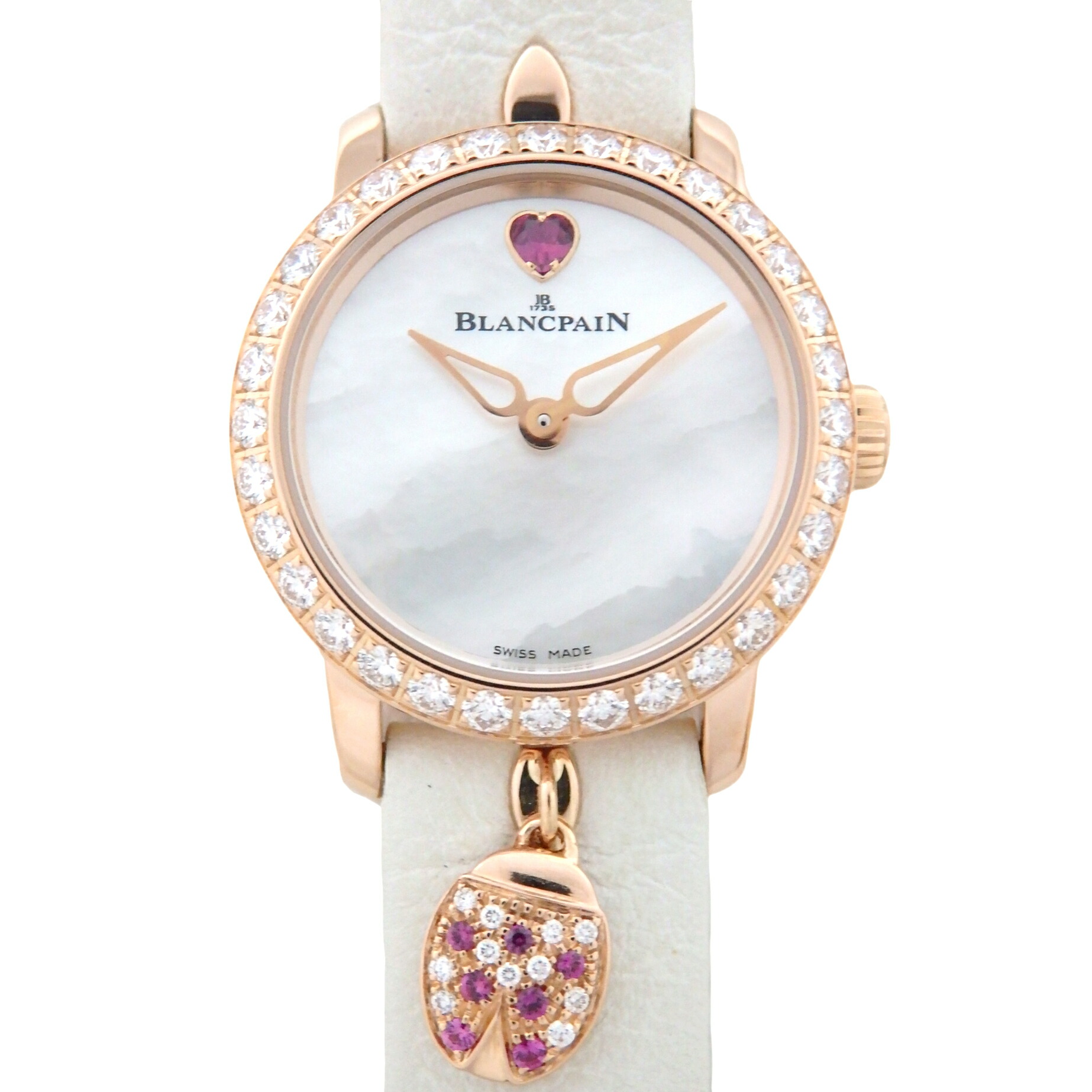 BLANCPAIN ブランパン レディバード ウルトラスリム Ladybird Ultraplat 0063D-2954-63A K18RG ダイヤ レディース オートマ シェル文字盤 【中古】【DS KATOU】|DS KATOU