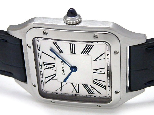 Cartier カルティエ サントス デュモン Lm Wssa0022 クォーツ メンズ シルバー文字盤 中古 Ds Katou Mozago Com