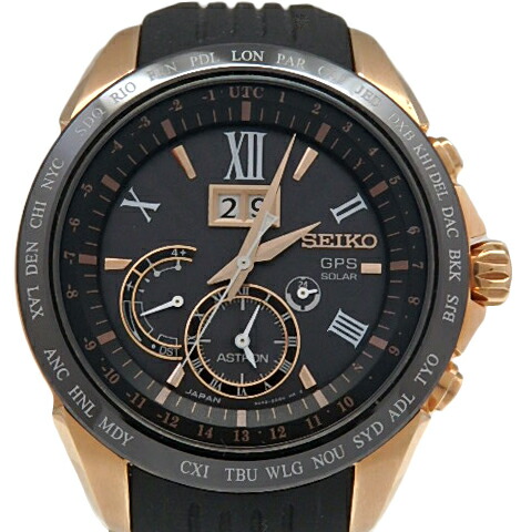 【楽天市場】SEIKO セイコー アストロン ソーラー GPS衛星電波 SBXB153 8X42 クォーツ メンズ 黒文字盤 【中古】【DS ...