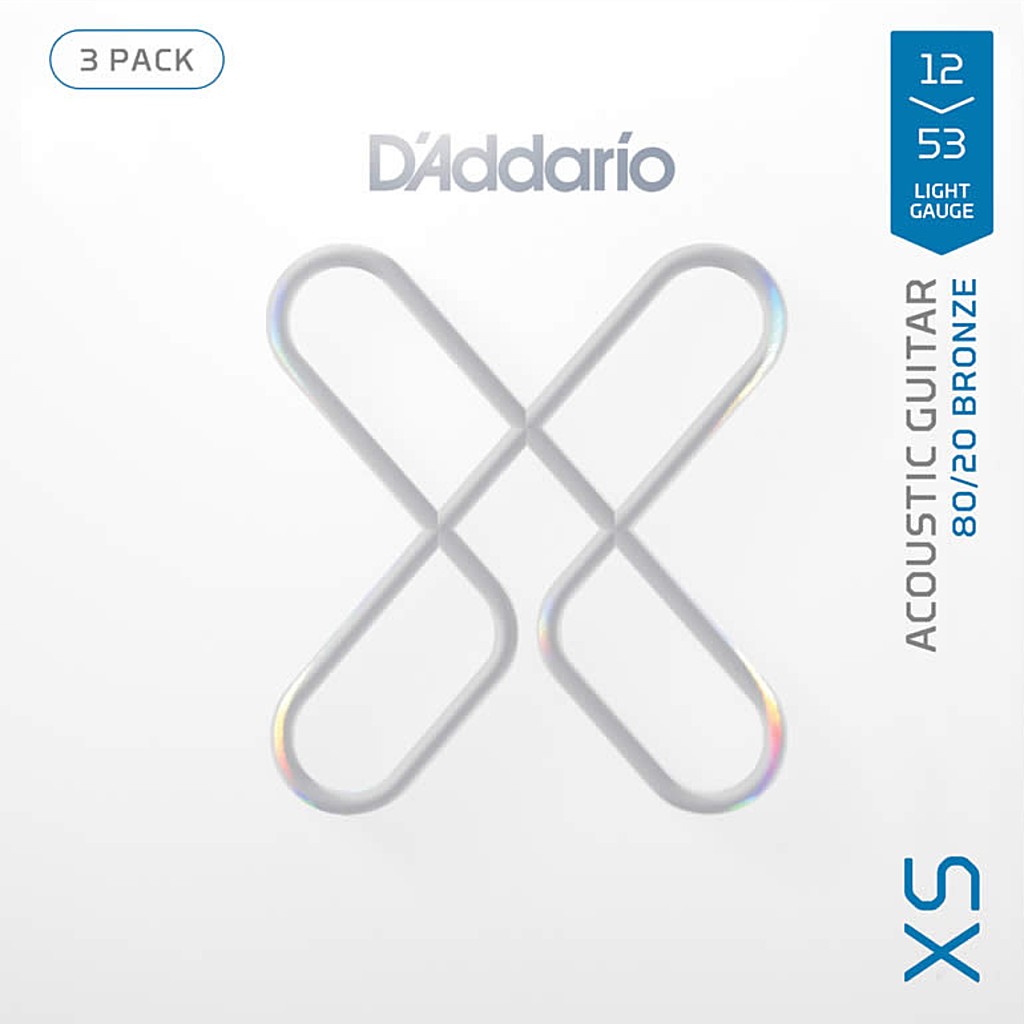 3セットパック D'Addario XSABR1253-3P Light 012-053 80/20 Bronze ダダリオ コーティング弦 アコギ弦