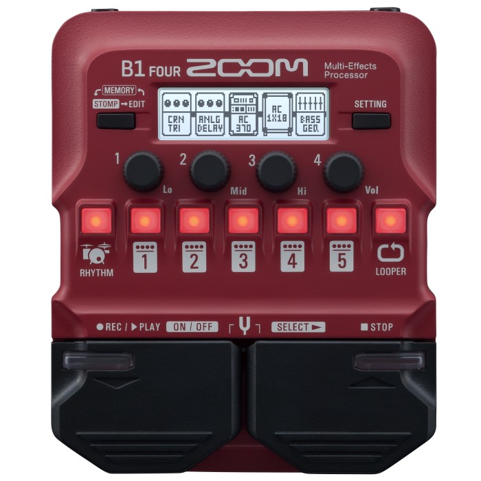 Zoom B1 FOUR Bass Multi-Effects Processor ズーム ベース用マルチエフェクター|ギターパーツの店・ダブルトラブル