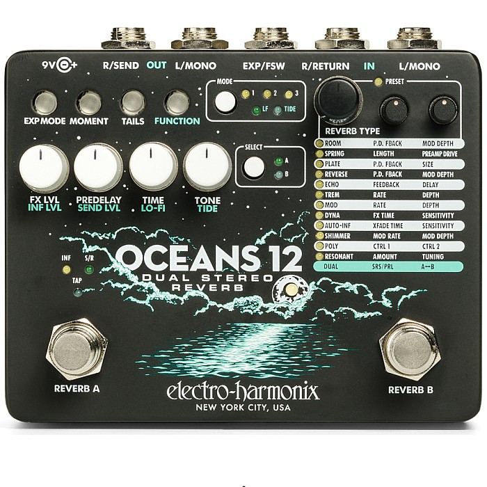 Electro-Harmonix Oceans 12 Dual Stereo Reverb エレクトロハーモニクス デュアル ステレオ リバーブ