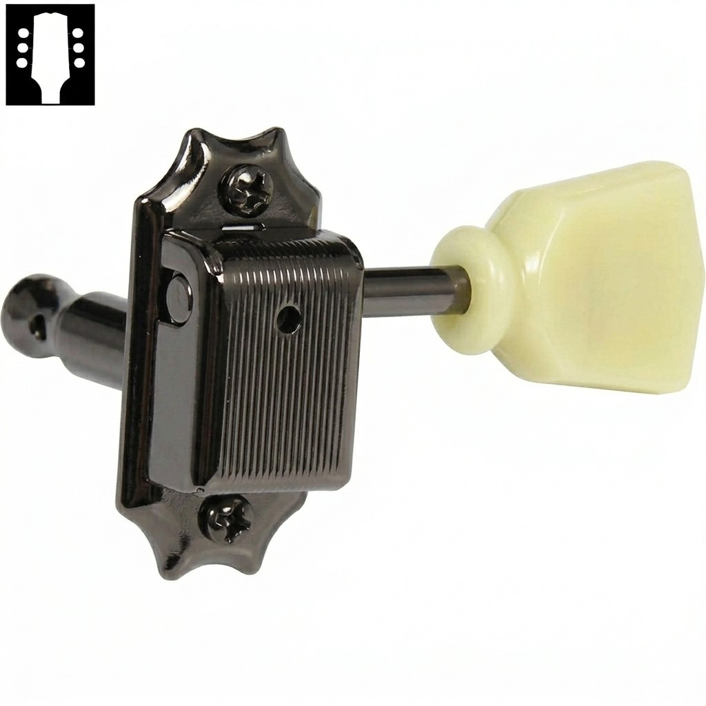 Gotoh SD90 MG Cosmo Black L3R3 ゴトー ギターペグ マグナムロック コスモブラック 3対3(ペグボタンオプション対応)|ギターパーツの店・ダブルトラブル