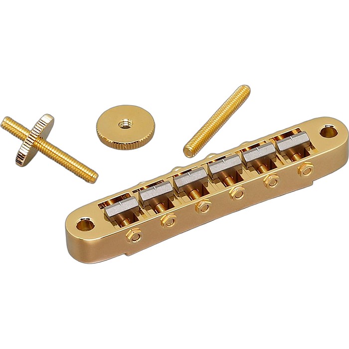 Gotoh Ti103B-GG Tune-o-matic Bridge ゴトー ブリッジ セリアゲ式ナッシュビルタイプ チタニウムサドル ゴールド