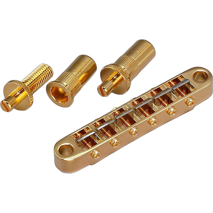 Gotoh Ti103B-T-GG Tune-o-matic Bridge ゴトー ブリッジ アンカー式ナッシュビルタイプ チタニウムサドル ゴールド
