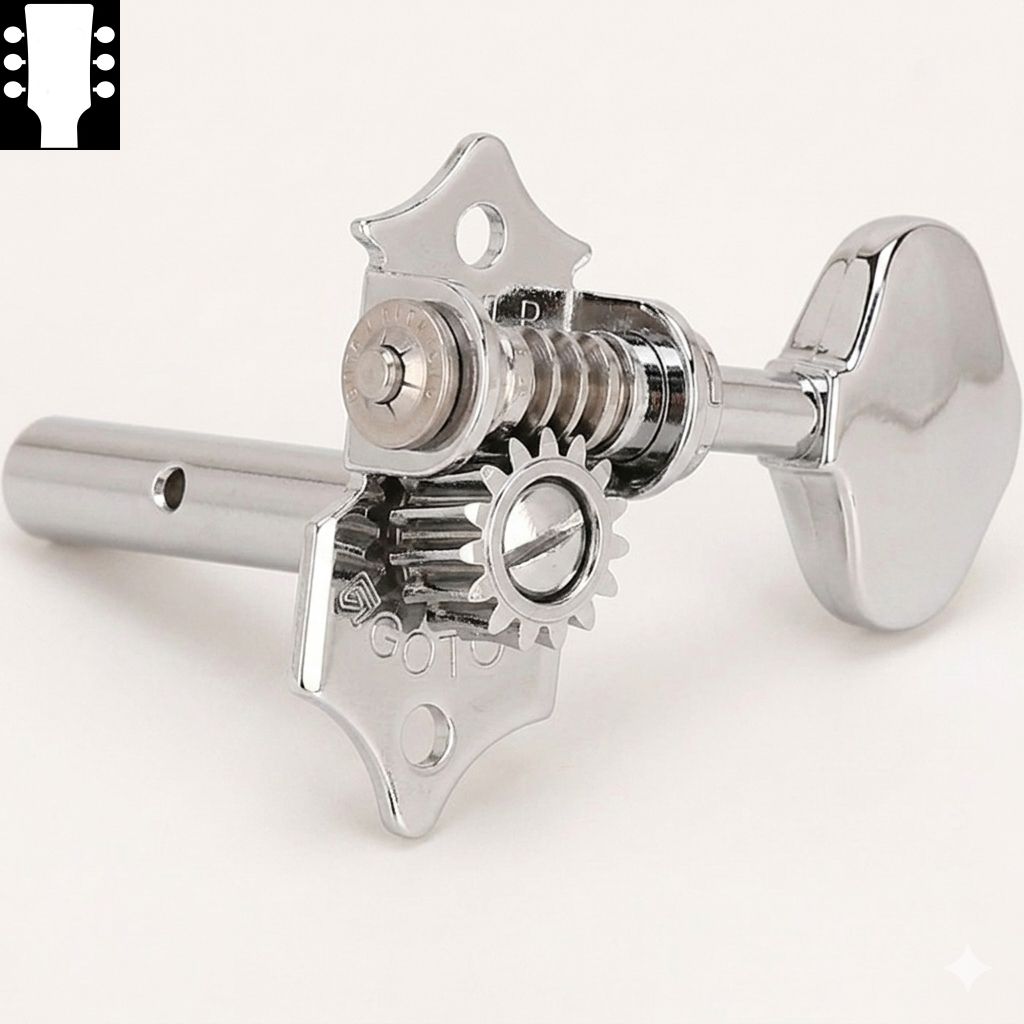 Gotoh SEP780 Chrome L3R3 ゴトー ギターペグ スロテッドヘッド用 クローム 3対3（ペグボタンオプション対応）｜ギターパーツの店・ダブルトラブル