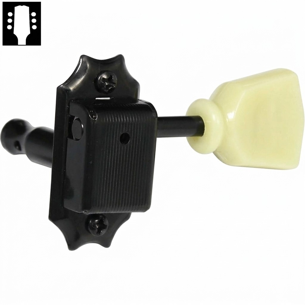 Gotoh SD90 H.A.P Black L3R3 ゴトー ギターペグ ハイトアジャスタブルポスト ブラック 3対3(ペグボタンオプション対応)|ギターパーツの店・ダブルトラブル