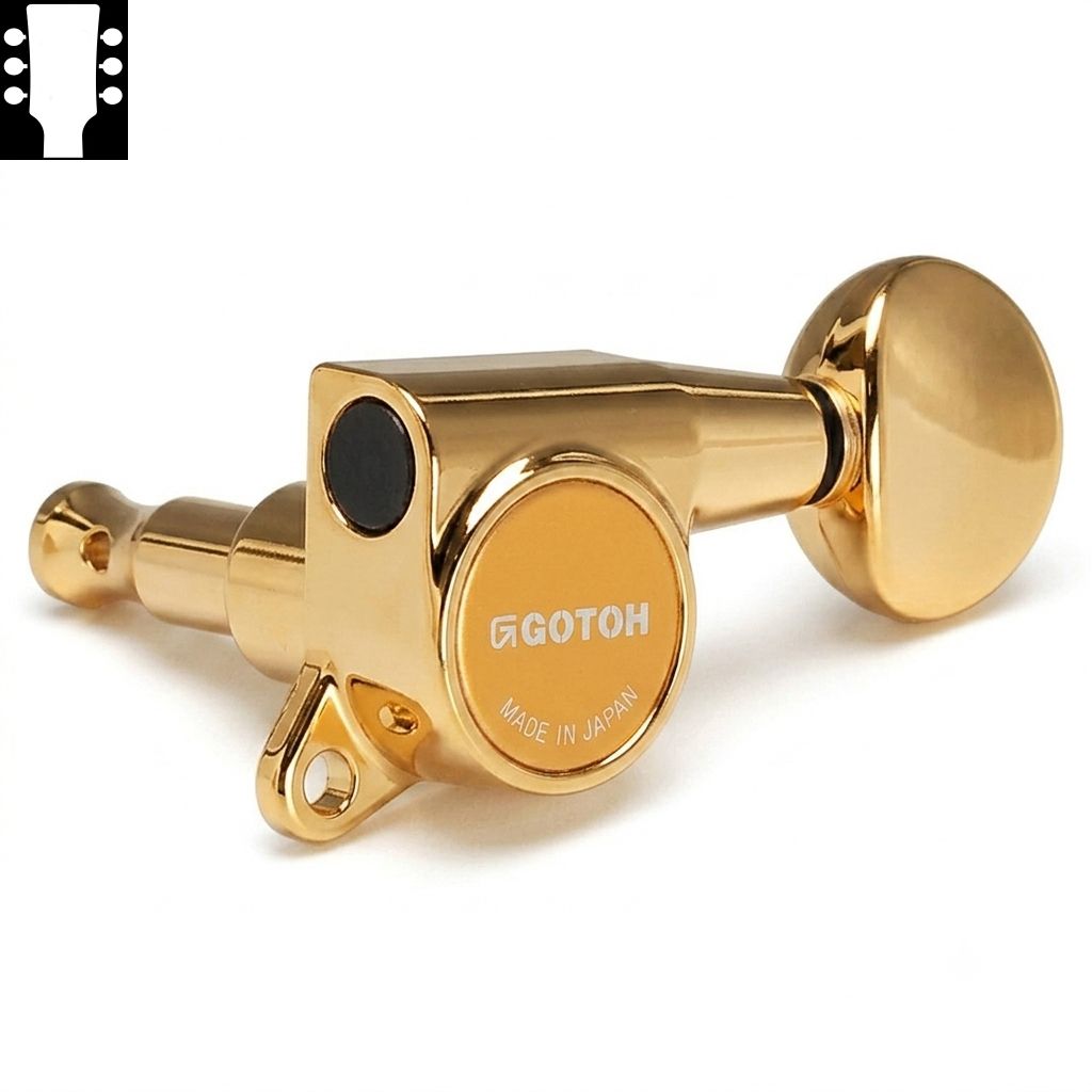 Gotoh SG381 Gold L3R3 ゴトー ギターペグ スタンダードポスト ゴールド 3対3（ペグボタンオプション対応）｜ギターパーツの店・ダブルトラブル