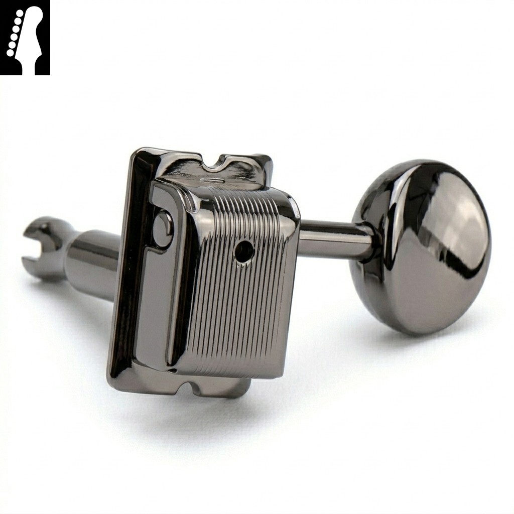 Gotoh SD91 MG Cosmo Black L6 ゴトー ギターペグ マグナムロック コスモブラック 6連(ペグボタンオプション対応)|ギターパーツの店・ダブルトラブル