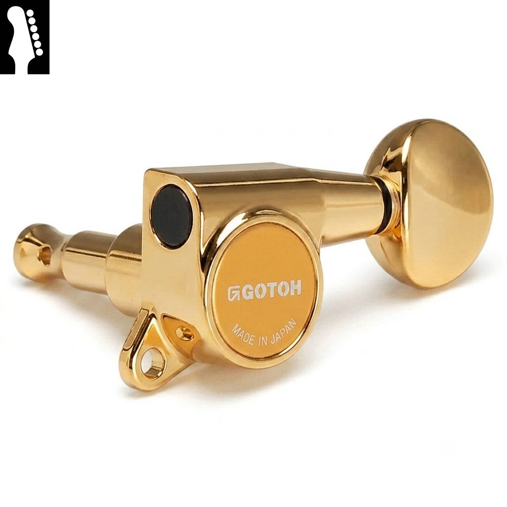 左利き/レフティ用 Gotoh SG381 Gold R6 ゴトー ギターペグ スタンダードポスト ゴールド 6連(ペグボタンオプション対応)|ギターパーツの店・ダブルトラブル