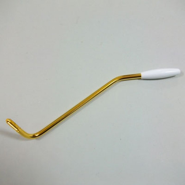 Montreux Selected Parts ストラト用トレモロアーム ミリ ゴールド ホワイトキャップ #8846 最適な材料