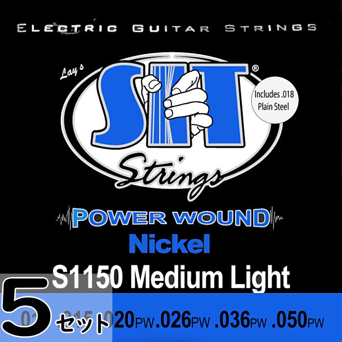 5セット SIT S1150 Power Wound Medium Light 011-050 エスアイティー エレキギター弦 5,139円