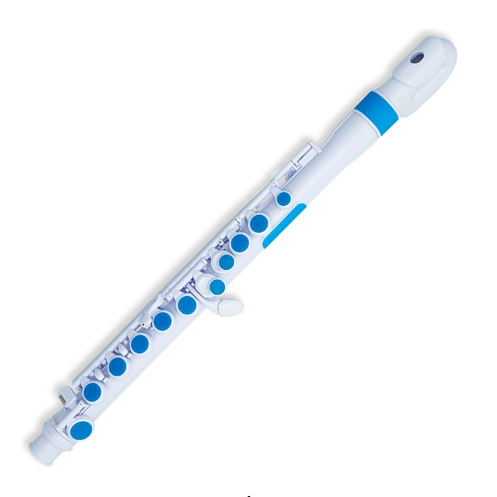 nuvo jFlute 2.0 White/Blue ヌーヴォ プラスチック製フルート|ギターパーツの店・ダブルトラブル