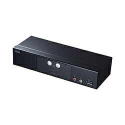 SANWA SUPPLY(サンワサプライ) マイコンうつり変わり器 [DisplayPort見せびらかす / USB鍵盤・二十日鼠 / 金棒引き・マイクロホン相応う] ＋USB-Aこしきｘ2   SW-KVM2HDPU ［2インプット /1最終生産物 /4K相応う /自動小銃］ SWKVM2HDPU