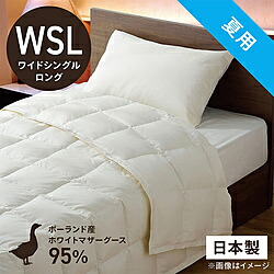 生毛工房 肌掛け羽毛布団 PM480-B2 [ワイドシングル(セミダブル)ロング(170&times;230cm) /夏用 /ポーランド産ホワイトマザーグースダウン95％ /日本製] PM-480-B2 ［ワイドシングルロング(170&times;230cm)］ PM480B2_WSL_NA 【キャンセル不可】｜ソフマップ店