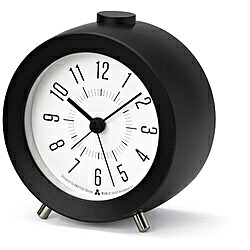 タカタレムノス アラーム置時計 【JIJI alarm（ジジアラーム）】 ブラック AWA1304BK ［アナログ］ AWA1304BK｜ソフマップ店